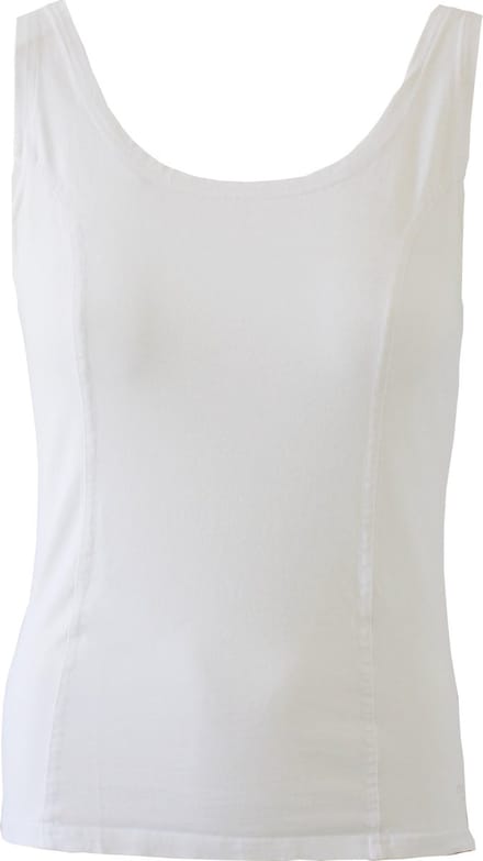MOOI! Company - Basis Top Amelia  - Top met brede bandjes - Aansluitend model - Kleur  Wit - S
