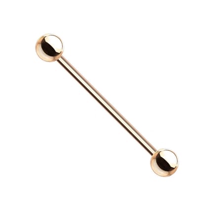 Industrial piercing titanium basis 38 mm - rose goud - LMPiercings