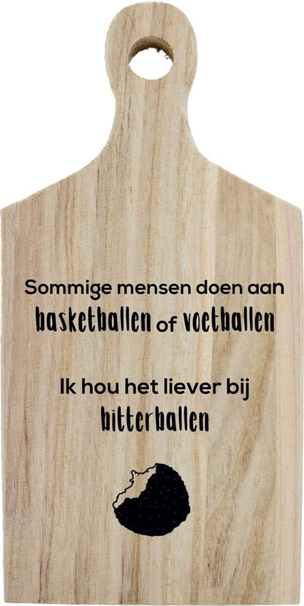 Borrelplank humor bitterballen – Grappig snackcadeau