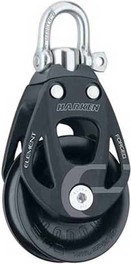 Harken 80 Mm Enkele Zwenkkatrol Zwart
