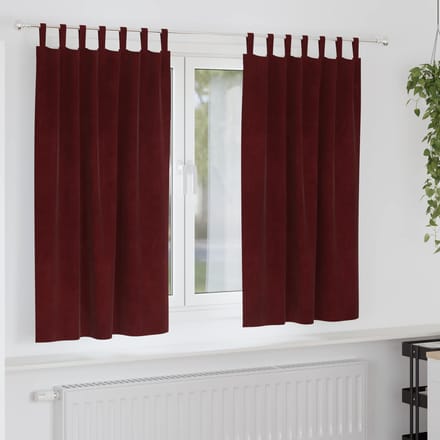 vidaXL - Gordijnen - 2 - st - Wijnrood - 140 - x - 175 - cm - fluweel