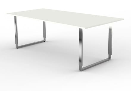 Vergadertafel Spirit wit 200x100cm verstelbaar