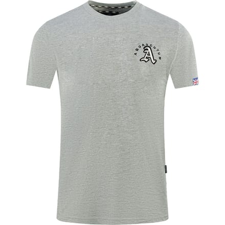 Aquascutum London Embroidered A Logo Grey T-Shirt