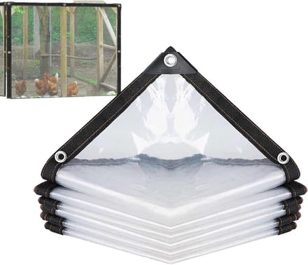 Transparant Zeil - Waterdicht Doek - Buiten Beschermen - Versterkte Ogen - 150 x 200 cm - Transparant