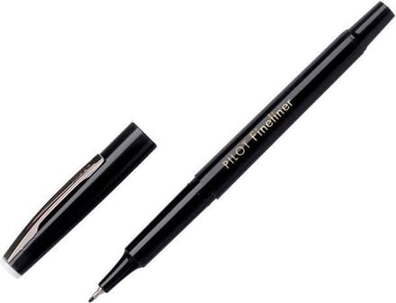 Fineliner PILOT SW-PPF zwart 0.4mm - 12 stuks