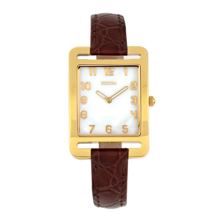 Bertha Marisol Zwitsers MOP horloge met leren band
