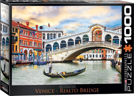Eurographics - Rialtobrug in Venetië - 1000 stukjes 68×48cm (b×h) - Legpuzzel