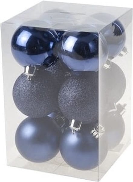 Cosy&Trendy kerstballen - 12 stuks - 6cm - kunststof