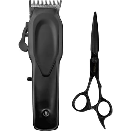 Kyone Quantum Pro Tondeuse + gratis 810 Titanium Knipschaar Zwart 5,7inch