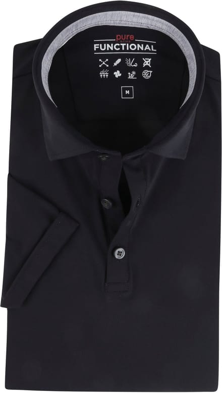 Pure Functional Polo Zwart - Maat M - Heren