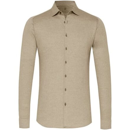 Desoto Overhemd Kent Piqué Optics Jersey Light Stone / male
