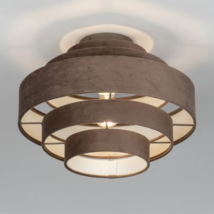 Lumidora Plafondlamp 75419 - Plafonniere - POLIGNANO - E27 - Grijs - Bruin - Metaal - ⌀ 40 cm