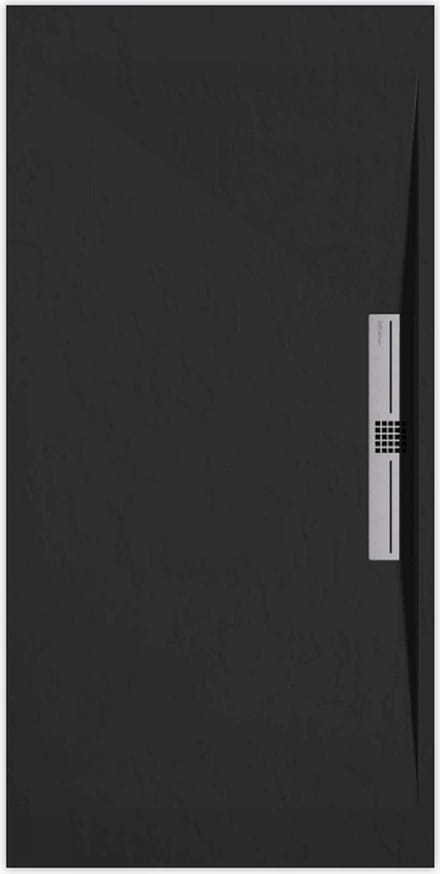 Sanifun douchebak Stone Side Black Slate 1000 x 800 S