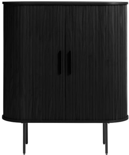 Opbergkast Nola eiken 100x40x118 cm - Zwart
