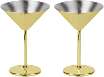 Paderno Martini Glazen Goud 200 ml - 2 Stuks