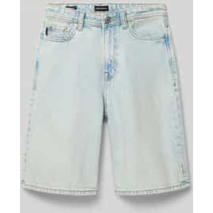 Extra baggy fit jeansshort met steekzakken