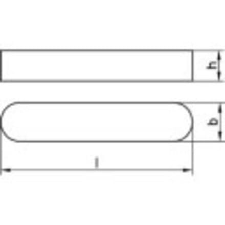 TOOLCRAFT 138623 Inlegspieën DIN 6885 Staal 50 stuk(s)