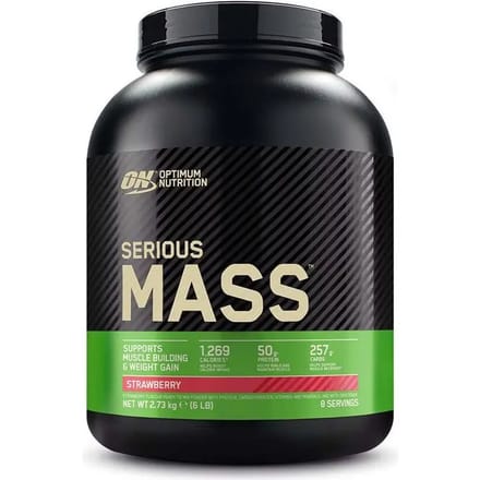 Optimum Nutrition Serious Mass - Strawberry - Mass Gainer - Weight Gainer - 2724 gram (8 servings)