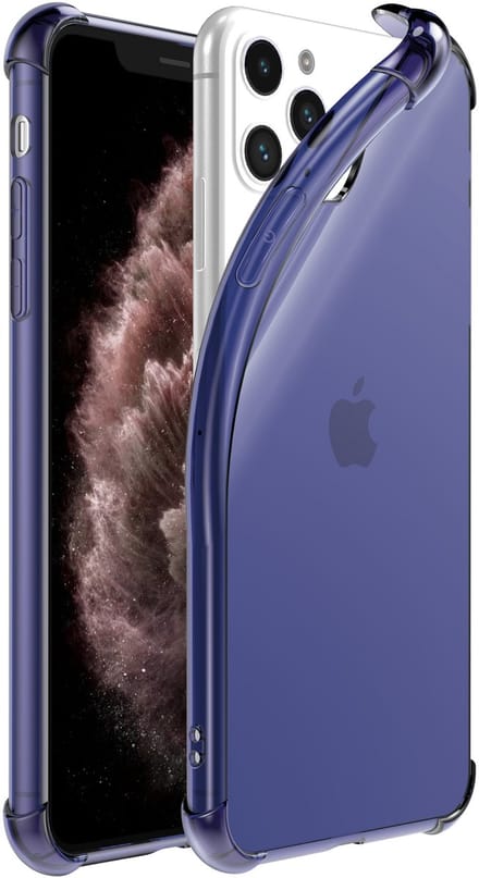 Smartphonica iPhone 11 Pro transparant siliconen hoesje - Donkerblauw geschikt voor iPhone 11 Pro