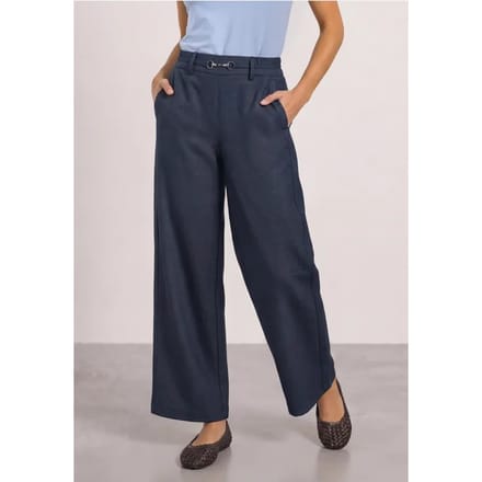 Broek met Straight Leg pijpen en gespdetails