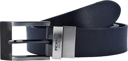 PICARD Leren Riem Belt Leather Belt W110 Black Zwart