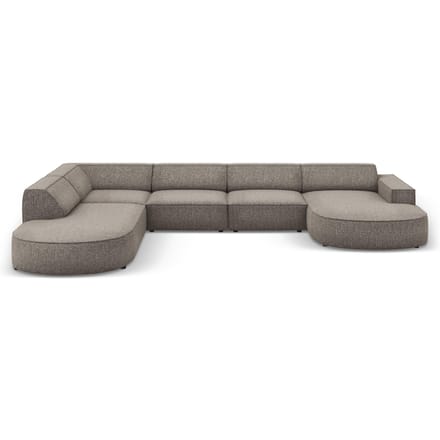 7-zitshoekbank Jodie links chenille afgerond | Micadoni Home