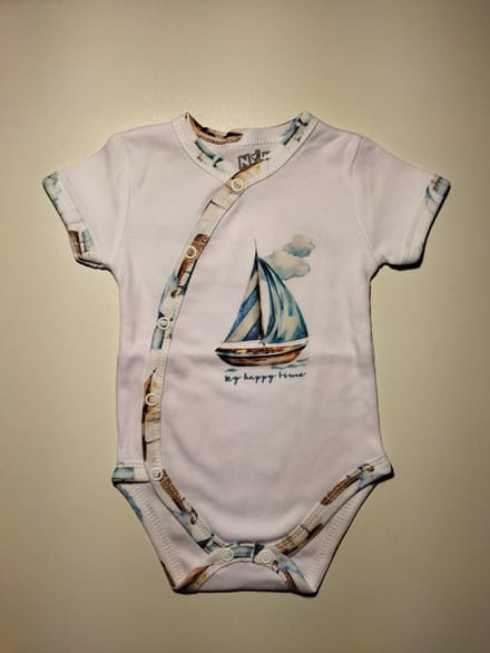 Nini - Rompertje Naud - Omslagromper - Overslagromper - Maat 62 - 2 t/m 4 maanden