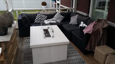Vuurtafel Block White Wash 80x100x50