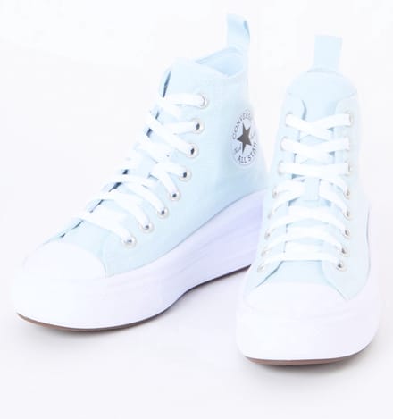 Converse Junior Chuck Taylor All Star Move Platform Sneaker Van Canvas - Licht Blauw - Maat 35.5