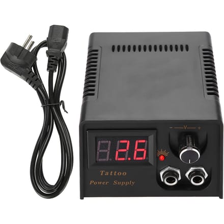 Professionele Leeuwenkop Tattoo Voeding Zwarte Tattoo Transformator Set voor Tattoomachine EU PLUG gray