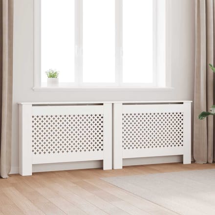 vidaXL Radiatorombouwen 2 st 112x19x81.5 cm MDF wit