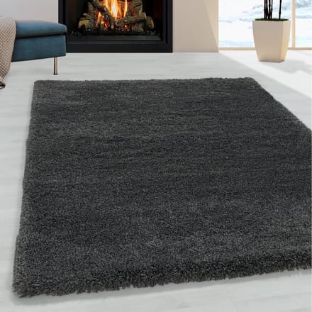 Flycarpets Luna Vloerkleed - 80x150cm - Grijs - Hoogpolig