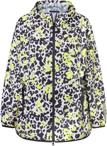 Ulla Popken - Dames - Regenjas licht waterdicht klein opbergbaar - Limoen - Maat 46+