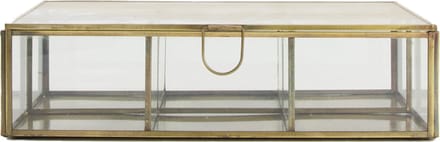Dijk Natural Collections - Box metal with glass 25x17x6.5cm - Goud