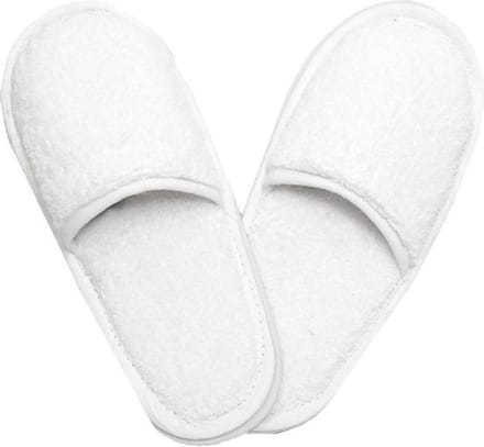 Homéé - Badslippers - 2 paren - Wit  100% katoenen badstof | One size 42-45