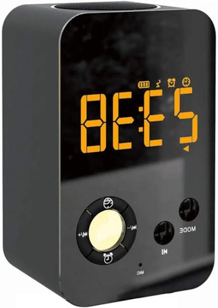 Wekker Radio - Digitale Klok - Wakker Worden - Groot LED Display - 75*60*125mm - Zwart