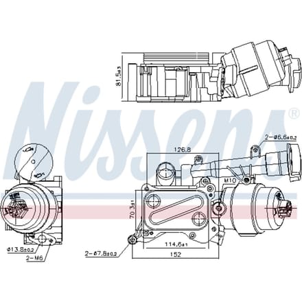 Olie radiator, motorolie NISSENS 91346
