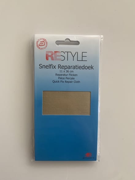 Reparatiedoek Strijkbaar - Bruin/Beige - 11 x 36 cm