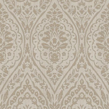 Barok behang Profhome 961956-GU textiel behang gestructureerd in barok stijl mat bruin beige 5,33 m2