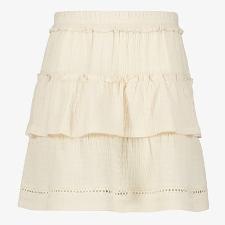Twoday meisjes rok met ruches beige - Maat 170