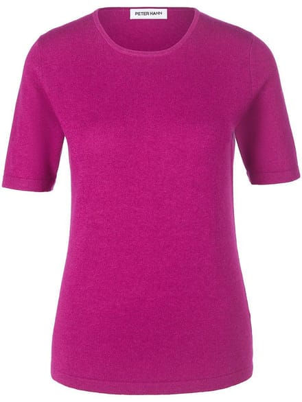 Trui ronde hals en korte mouwen Van Peter Hahn pink