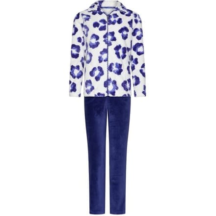 Rebelle - Leopard Lilac - Huispak - Fleece - Wit/Paars - Maat 44