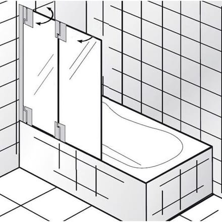 HSK K2P bath attachment 2-piece stop left, 2106112-41-50-left