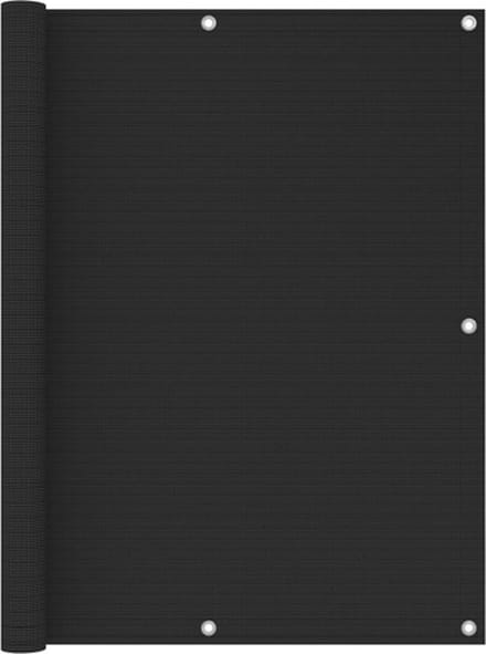 vidaXL - Balkonscherm - 120x400 - cm - HDPE - antracietkleurig