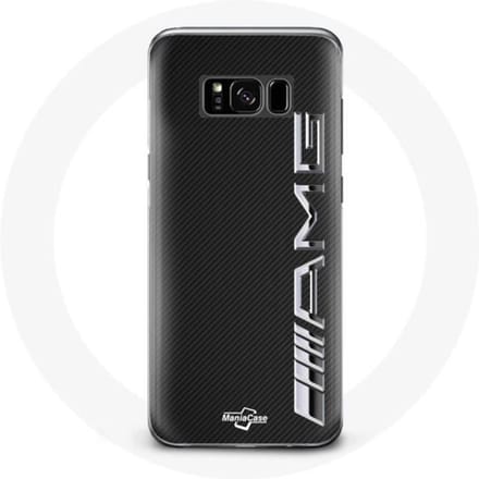 Case voor Samsung Galaxy S8 plus Amg Logo Carbon Textuur zwart