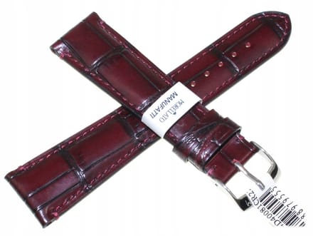 Morellato Tiepolo Leren Horlogeband 22mm Rood Handgestikt