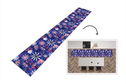 Keukenloper - Keukenmat - Patronen - Abstract - Bloemen - 360x60 cm - Keuken vloerkleed