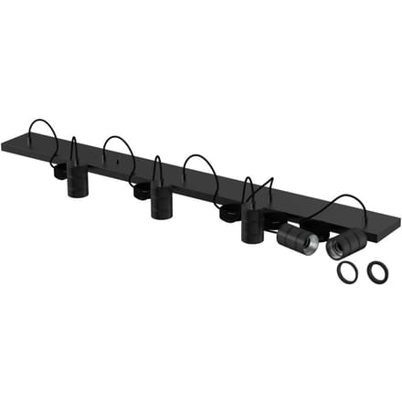 Calex Retro Plafondlamp - 5x E27 - Hanglamp Industrieel - 14 x 130 cm Pendellamp - Zwart