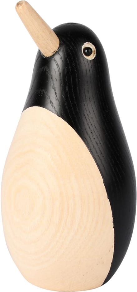 Dekoratief | Deco pingu?n, naturel/zwart, hout, 7x7x15cm | A255642