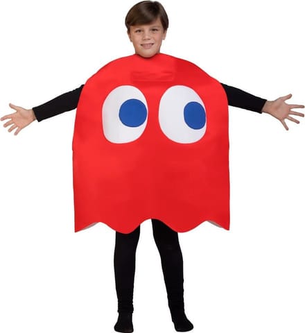 FUNIDELIA Blinky the Ghost Pac-Man kostuum - Maat: 104 - 148 cm